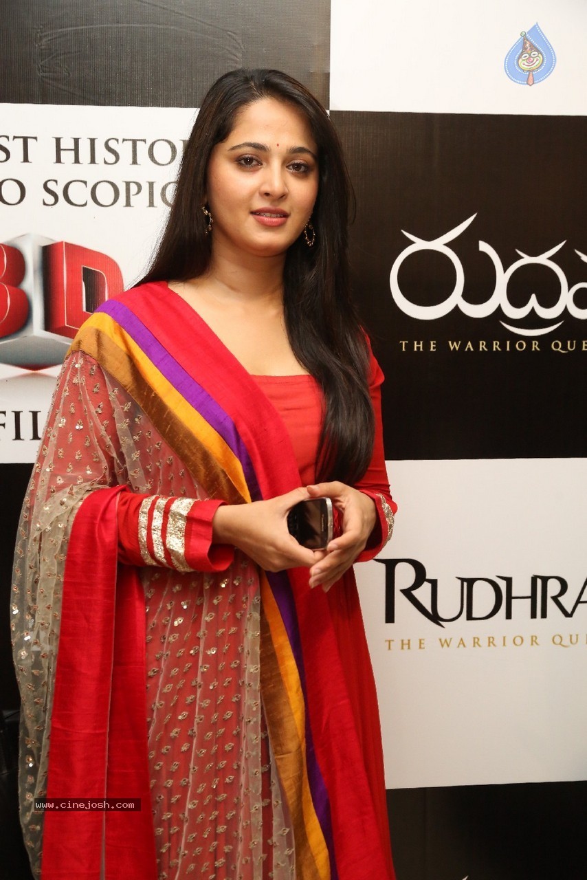 Anushka at Rudramadevi Trailer Launch - 52 / 64 photos