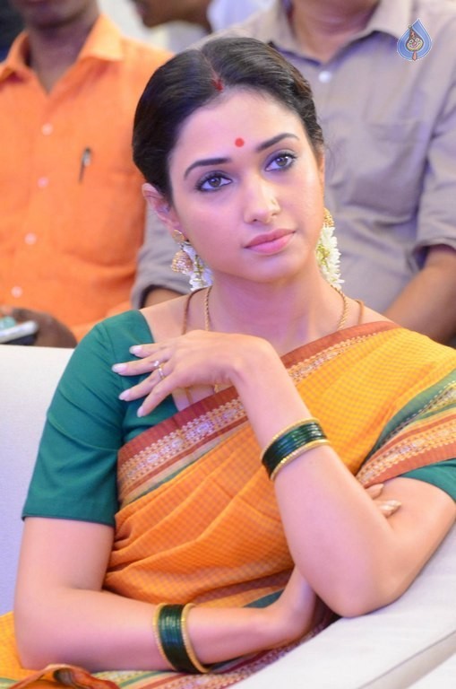 Tamanna at Abhinetri 1st Look Launch - 25 / 54 photos