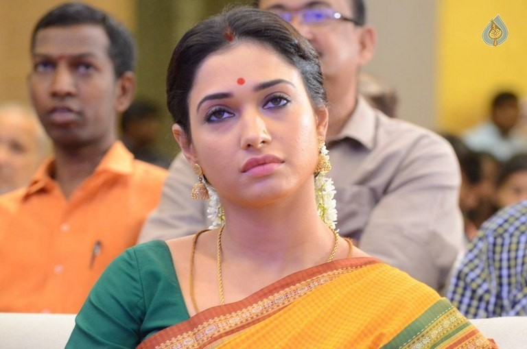 Tamanna at Abhinetri 1st Look Launch - 29 / 54 photos
