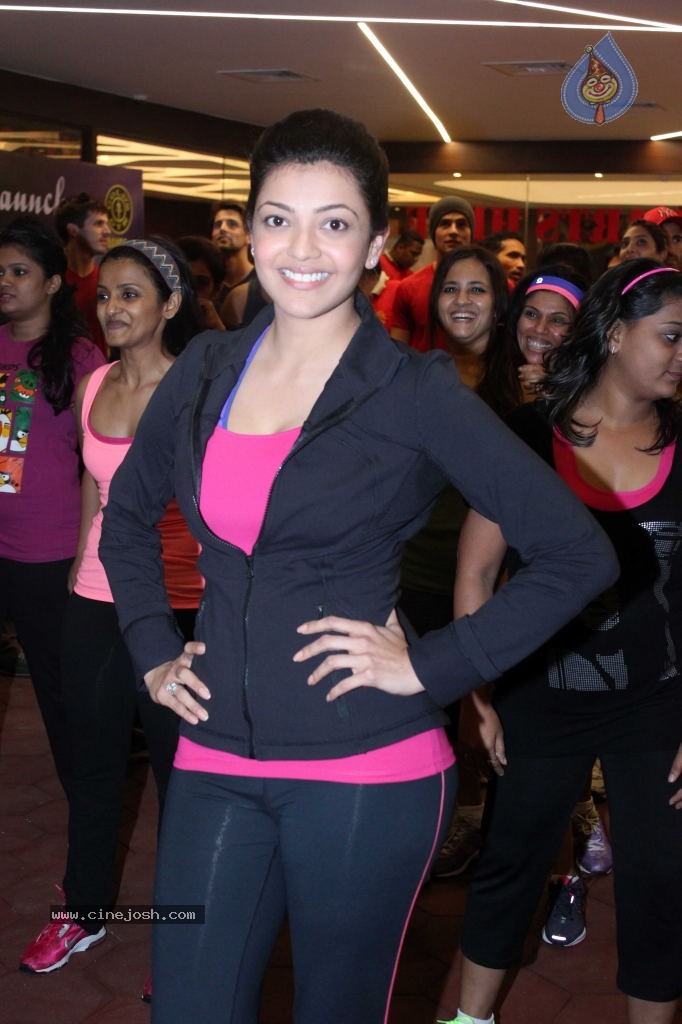 Kajal Agarwal at Zumba Session Gold Gym - 1 / 20 photos