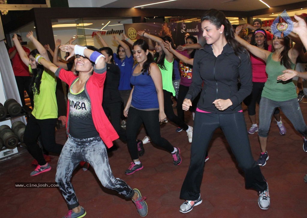 Kajal Agarwal at Zumba Session Gold Gym - 9 / 20 photos