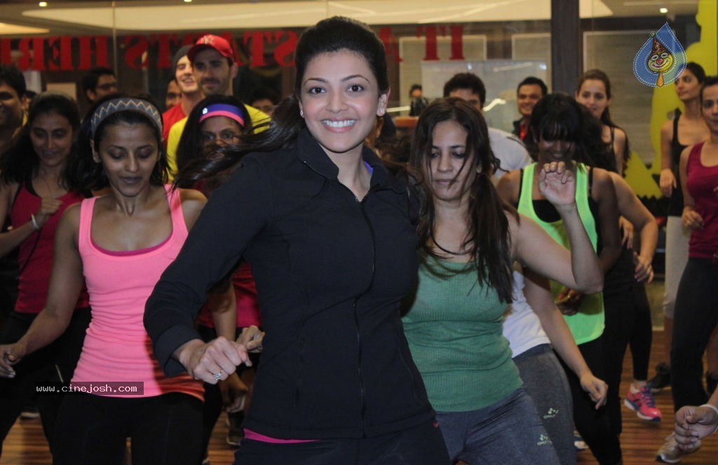 Kajal Agarwal at Zumba Session Gold Gym - 20 / 20 photos