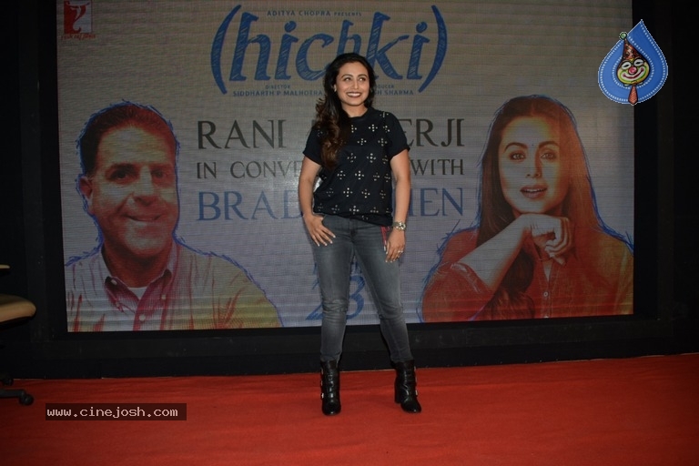 Rani Mukerji Introduces Brad Cohen At Hichki Promotional Event - 10 / 12 photos