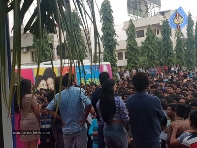 Husharu Movie Team Bus Tour Vijayawada - 4 of 14