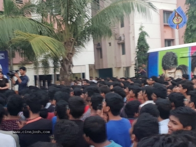 Husharu Movie Team Bus Tour Vijayawada - 5 of 14