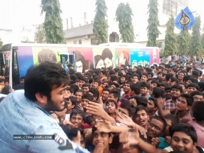 Husharu Movie Team Bus Tour Vijayawada - 11 of 14