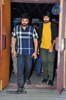 Mega Star Chiranjeevi Watching Vijetha Movie - 14 of 28