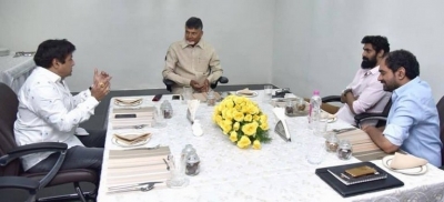 NTR Biopic Team Meets Chandrababu Naidu - 4 of 6