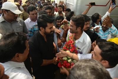 Ram Charan Meets Fans at RC11 Shooting - 3 of 13
