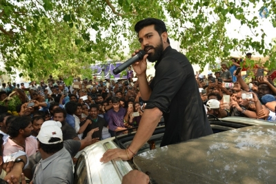 Ram Charan Meets Fans at RC11 Shooting - 4 of 13