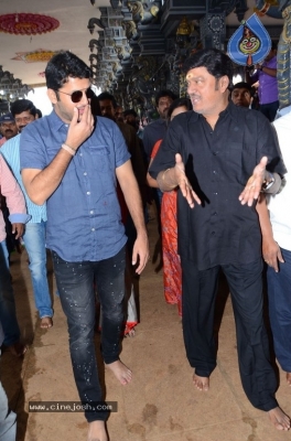 Srinivasa Kalyanam Movie Team Visits Dwaraka Tirumala - 22 of 50