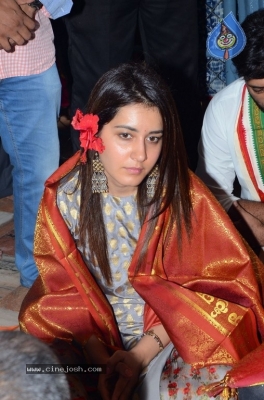 Srinivasa Kalyanam Movie Team Visits Dwaraka Tirumala - 43 of 50