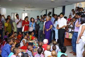Thikka Movie Team Visits Cancer Striken Children - 36 of 42