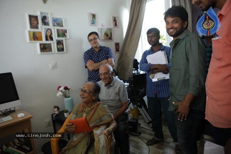 Senior Director Singeetham  At Vallidhari Madhya Movie Sets - 29 / 35 photos