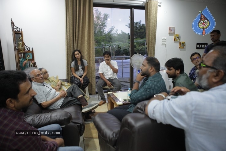 Senior Director Singeetham  At Vallidhari Madhya Movie Sets - 30 / 35 photos