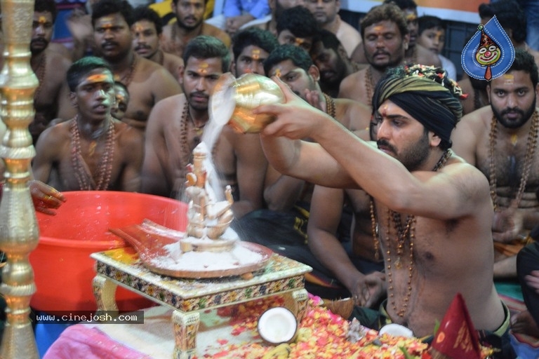 Actor Sharwanand Conduct Ayyappa Swamy Pooja At Film Nagar Temple - 15 / 20 photos