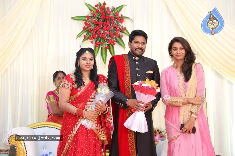 Actor Soundararaja And Tamanna Wedding Reception Stills - 7 / 26 photos