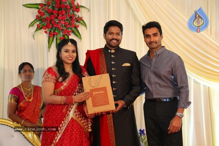 Actor Soundararaja And Tamanna Wedding Reception Stills - 12 / 26 photos