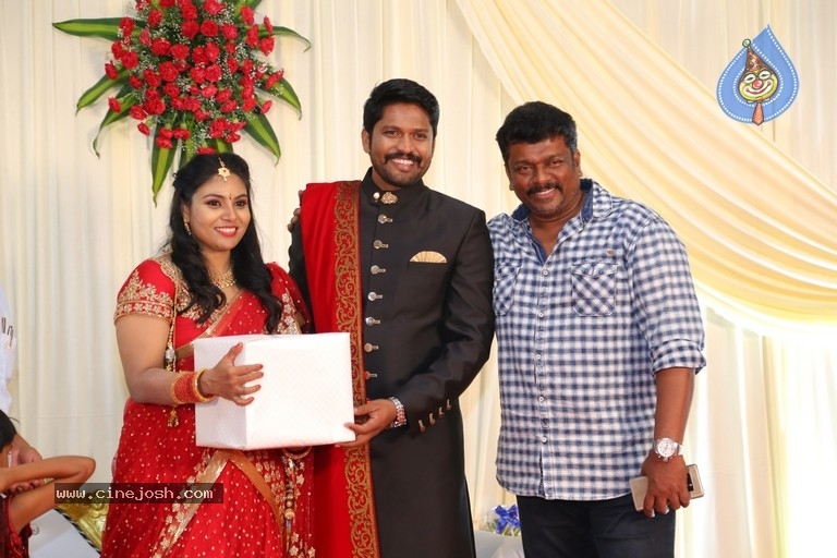 Actor Soundararaja And Tamanna Wedding Reception Stills - 13 / 26 photos