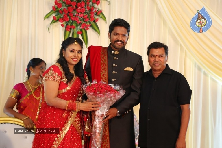 Actor Soundararaja And Tamanna Wedding Reception Stills - 16 / 26 photos