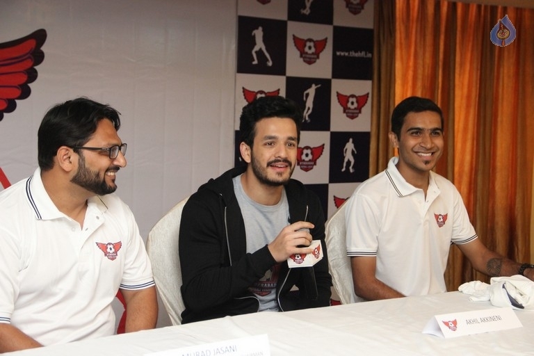Akhil at Hyderabad Football League - 5 / 18 photos