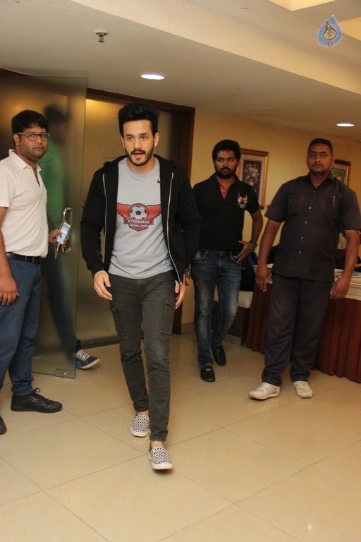 Akhil at Hyderabad Football League - 8 / 18 photos