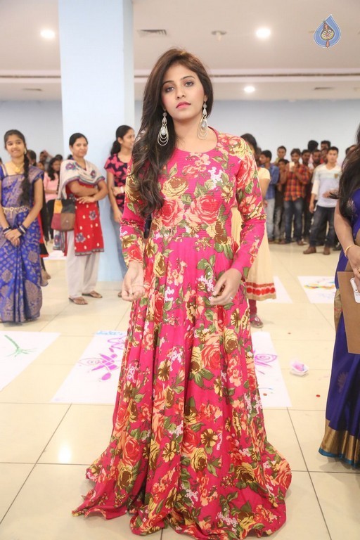 Anjali at Special Rangoli Competition - 31 / 41 photos