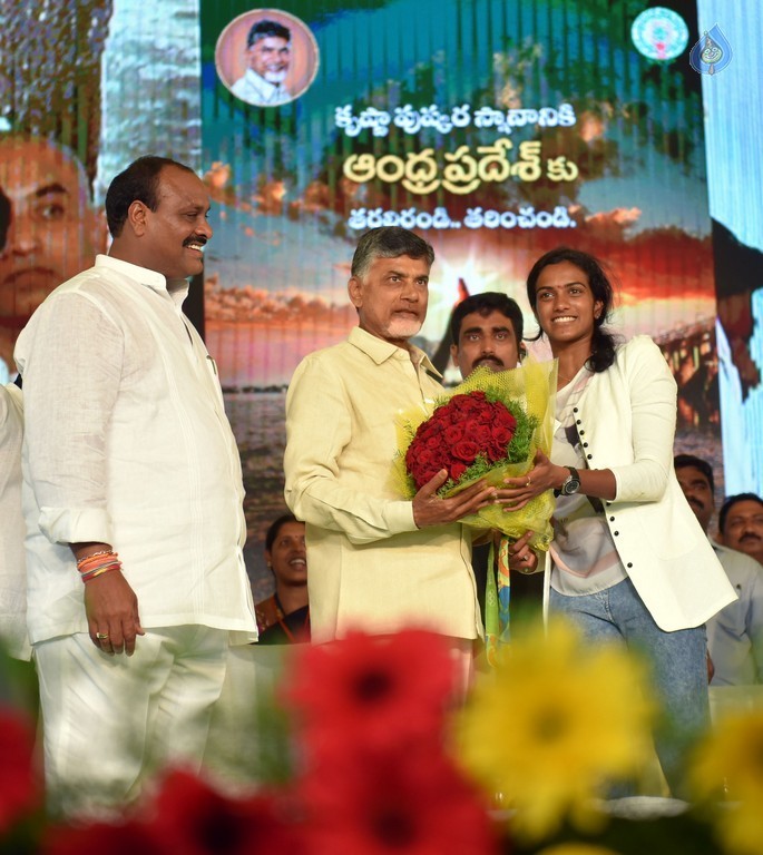 AP CM Felicitates PV Sindhu Photos - 15 / 17 photos
