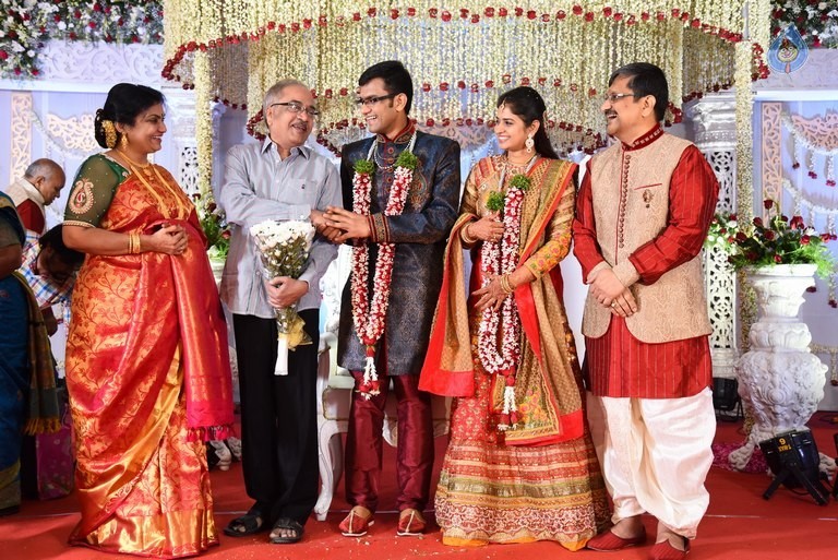 Celebrities at Delhi Rajeswari Son Wedding Reception - 85 / 94 photos
