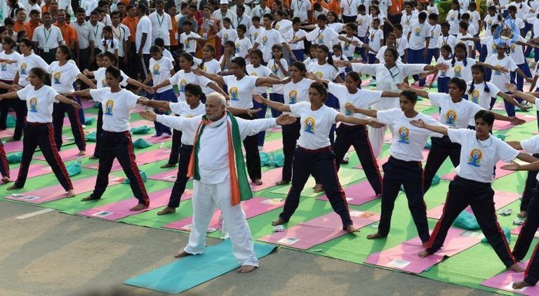 Celebrities at Yoga Day Celebrations - 22 / 23 photos