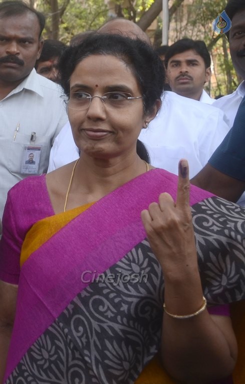 Celebrities Cast Their Votes in GHMC Elections - 27 / 32 photos