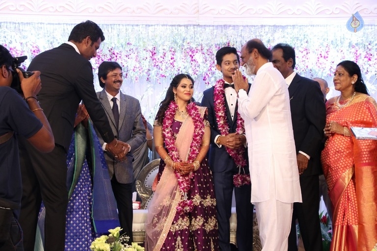 Hero Vishal Sister Aishwarya Wedding Reception Photos - 4 / 31 photos
