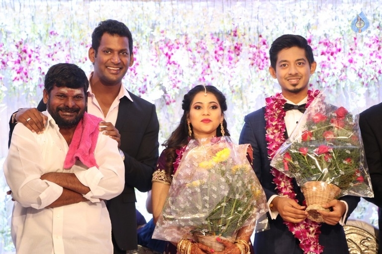 Hero Vishal Sister Aishwarya Wedding Reception Photos - 20 / 31 photos