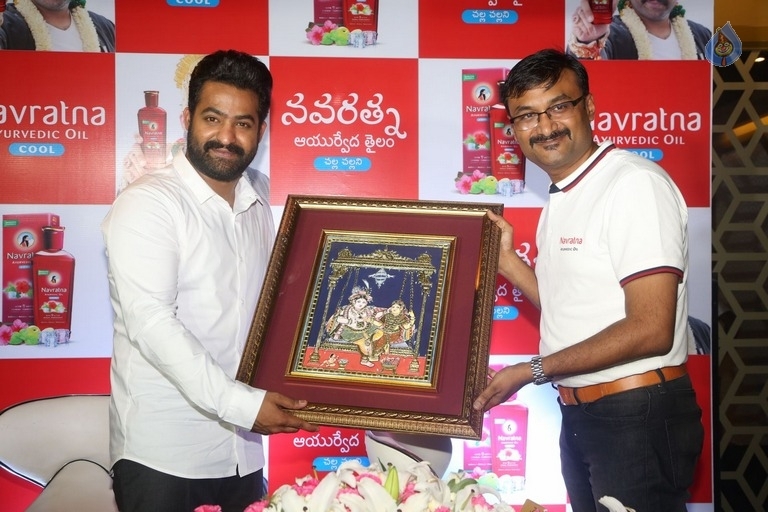 Jr NTR at Navratna Ayurvedic Oil Press Meet - 1 / 21 photos