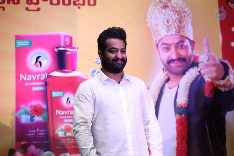 Jr NTR at Navratna Ayurvedic Oil Press Meet - 2 / 21 photos