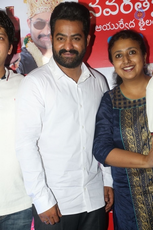 Jr NTR at Navratna Ayurvedic Oil Press Meet - 19 / 21 photos