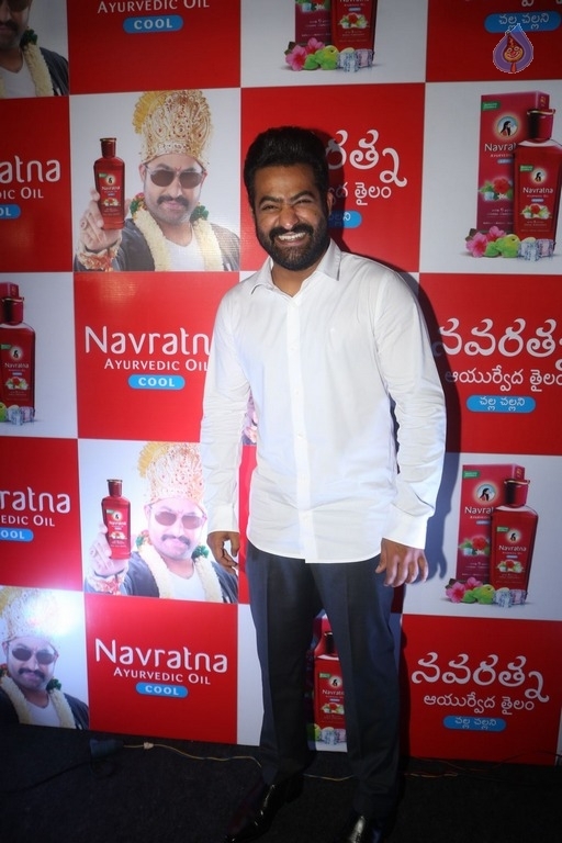 Jr NTR at Navratna Ayurvedic Oil Press Meet - 20 / 21 photos