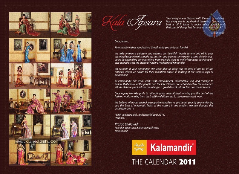 Kalamandir The Calendar 2011 - 12 / 13 photos