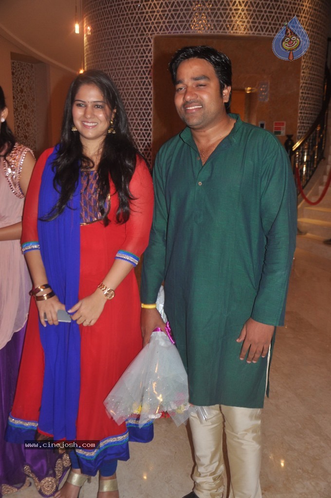 Keerthi with Rakesh Wedding Sangeet Photos - 55 / 77 photos