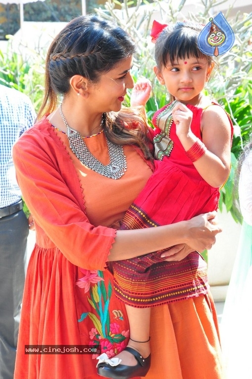 Lakshmi Manchu Celebrates Sankranthi Festival With Students - 8 / 14 photos