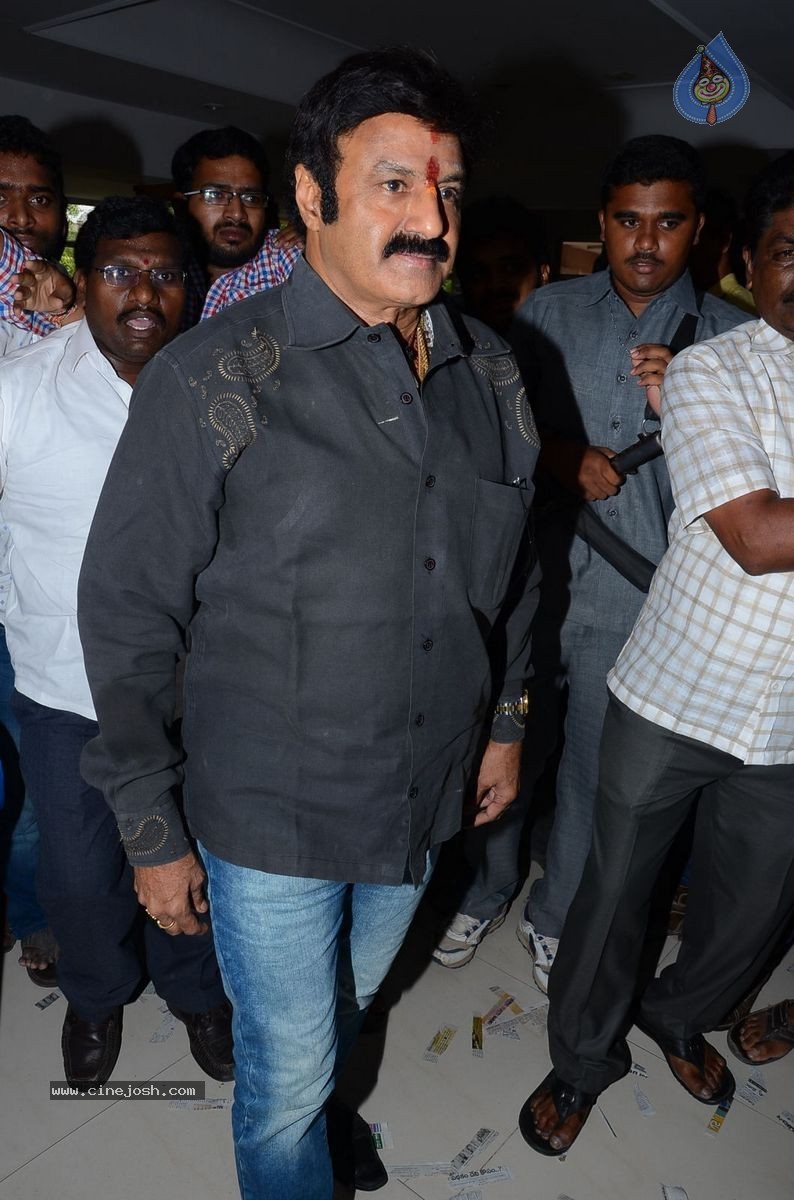Balakrishna Watches Lion Movie at Bramaramba Theatre - 4 / 40 photos