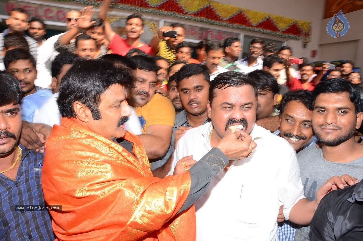 Balakrishna Watches Lion Movie at Bramaramba Theatre - 8 / 40 photos