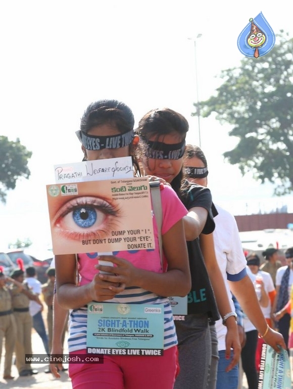 Niharika Flags Off Sight A Thon Blindfold 2k Walk - 24 / 40 photos