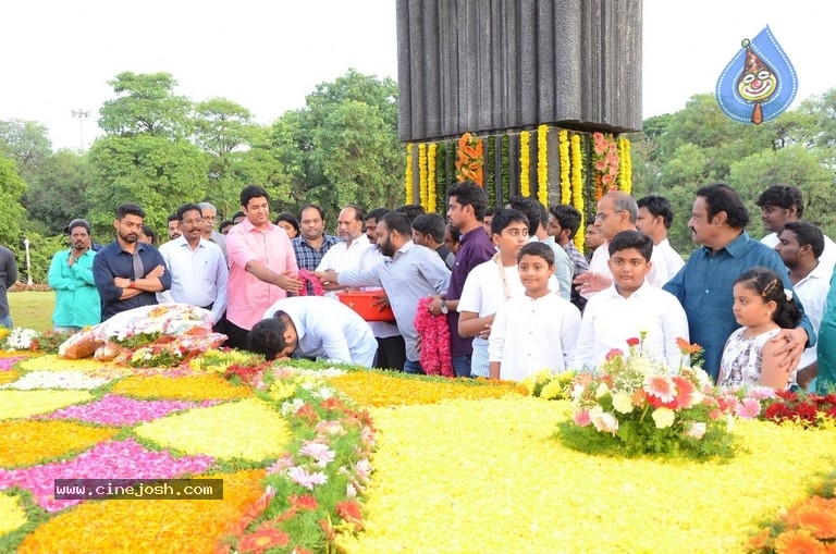 NTR Family Members Pay Tribute at NTR Ghat - 35 / 100 photos