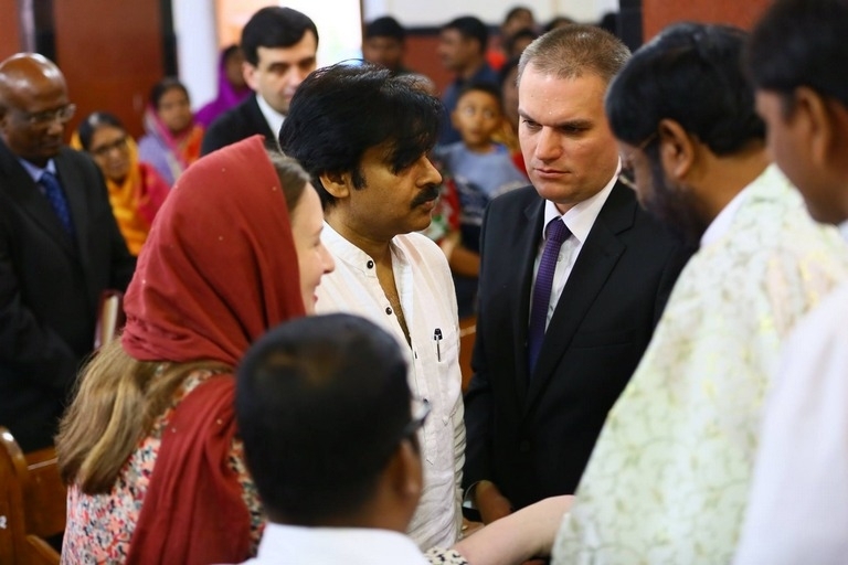 Pawan Kalyan And Adam Burakowski Visits St Marys Church - 16 / 30 photos