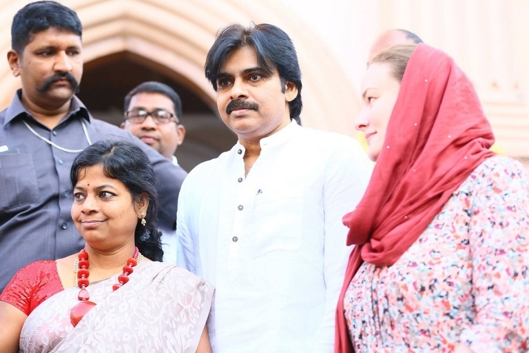 Pawan Kalyan And Adam Burakowski Visits St Marys Church - 21 / 30 photos