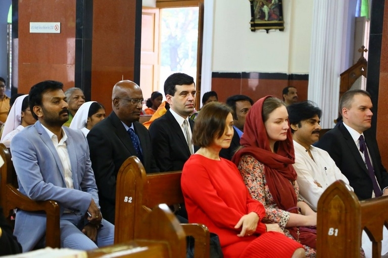 Pawan Kalyan And Adam Burakowski Visits St Marys Church - 30 / 30 photos