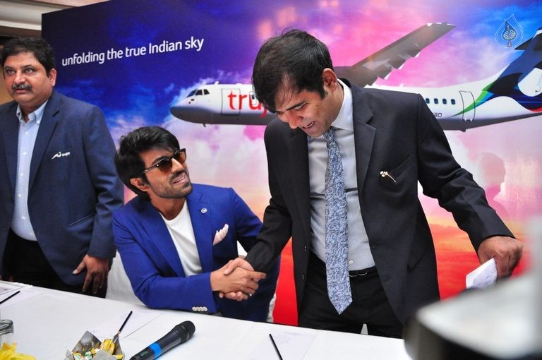 Ram Charan Trujet Airways Press Meet - 33 / 42 photos