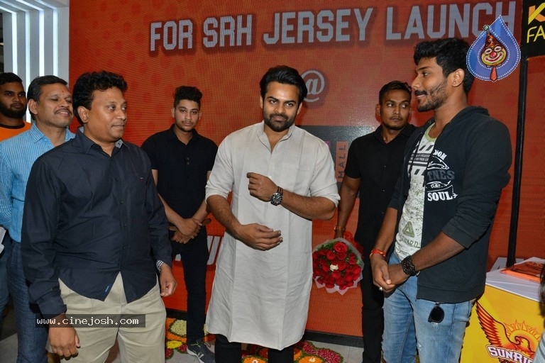 Sai Dharam Tej Launches Sunrisers Hyderabad T Shirt  - 1 / 34 photos