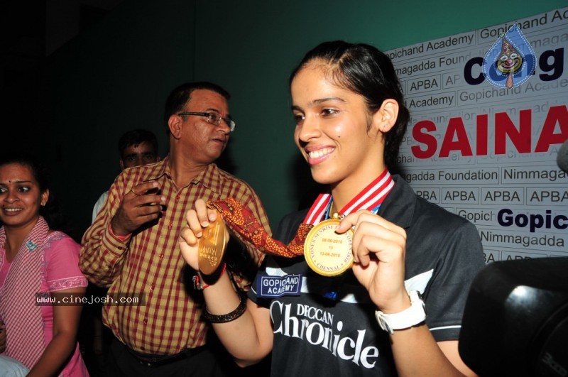 Saina Nehwal Press Meet at Gopichand Academy - 15 / 50 photos